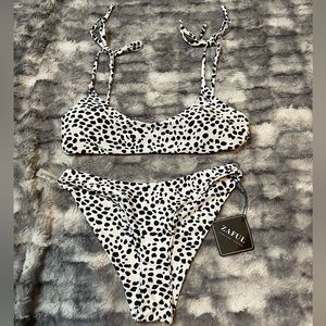 Dalmatian print swim suit
